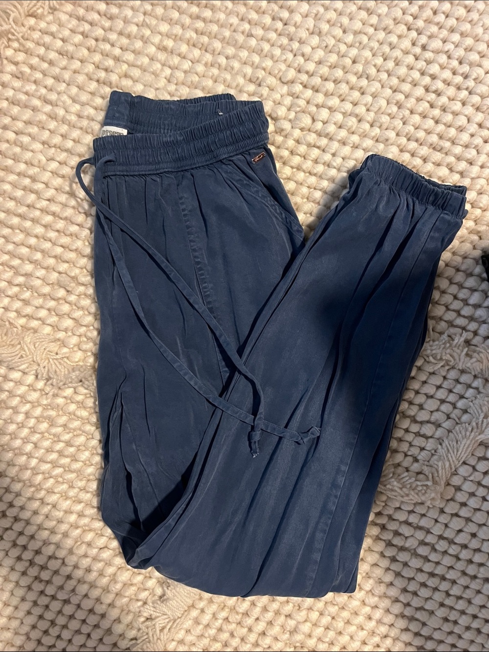 PINK Victoria's Secret Slate Blue Elastic Waist Joggers